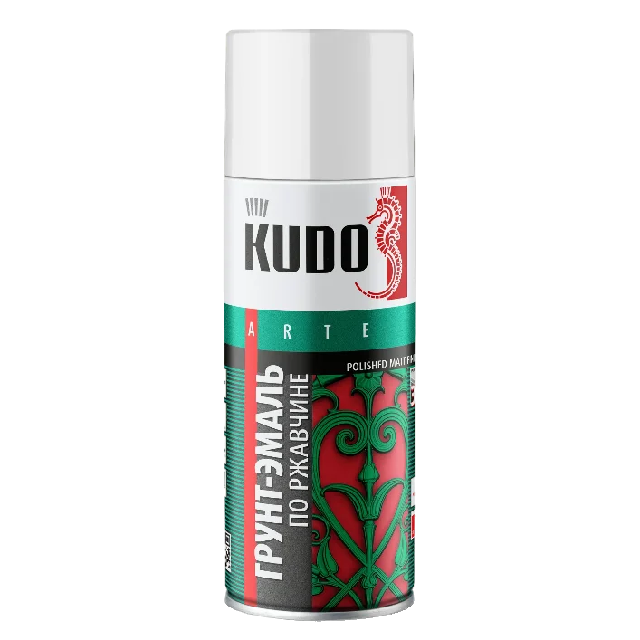 Грунт-эмаль по ржавчине KUDO RAL 9003 белая