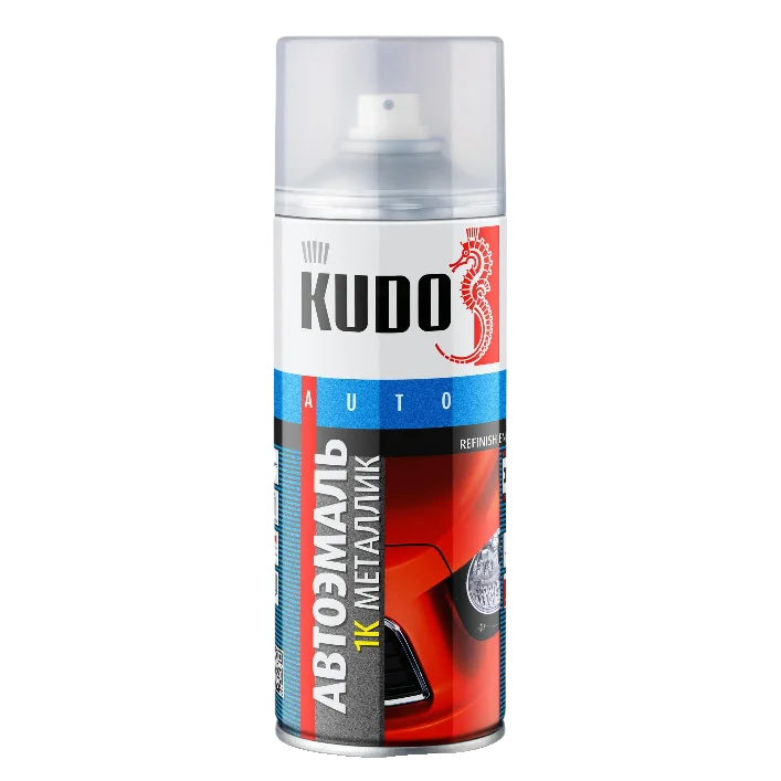 KUDO KU-42557 Графит GM 520 мл — Эмаль автомобильная ремонтная металлизированная