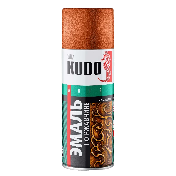 Эмаль молотковая по ржавчине 3007 KUDO медная
