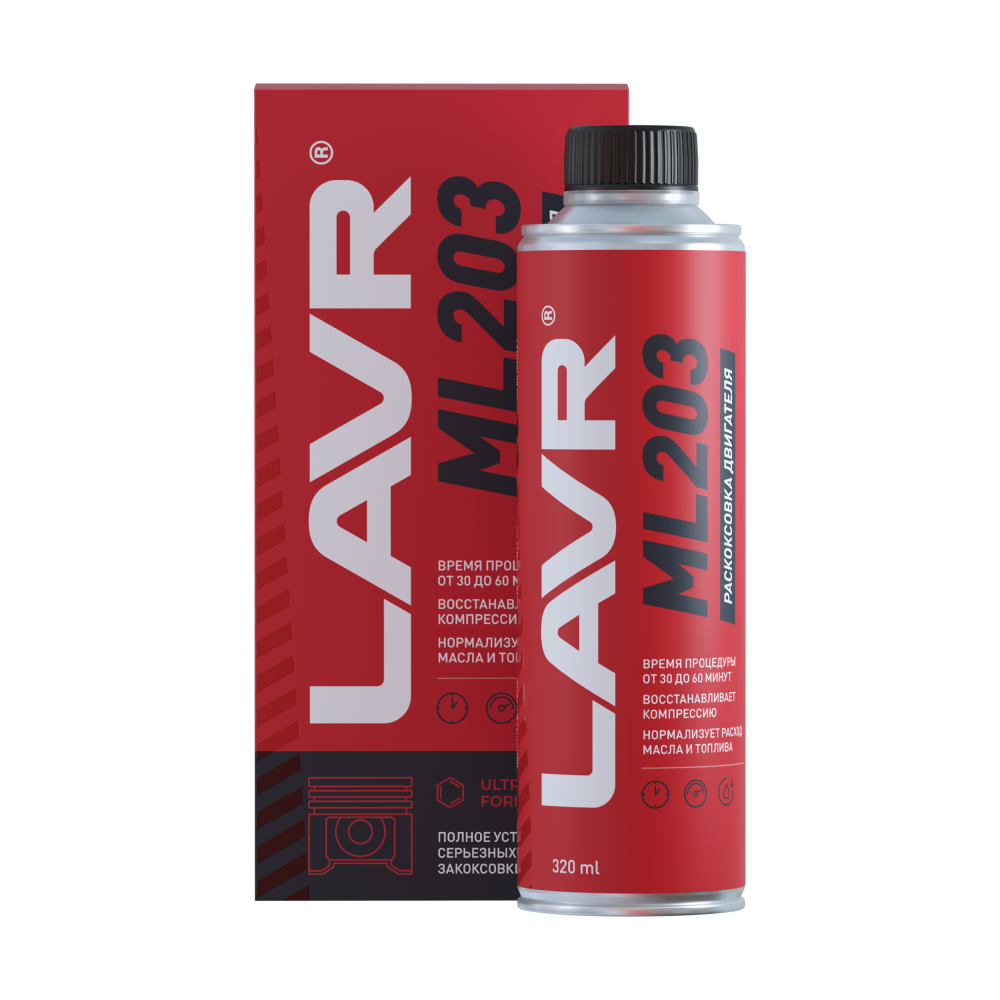 Ln2507 Препарат для раскоксовывания двигателя ML203 NOVATOR LAVR (для двигателей более 2-х литров)