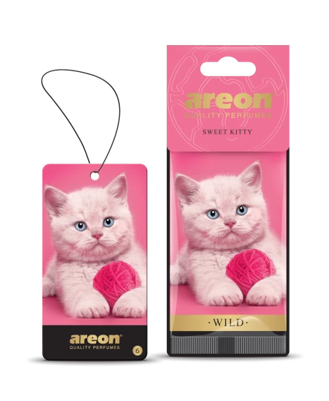 Ароматизатор для авто AREON "WILD" Sweet Kitty (милые котята) AW06