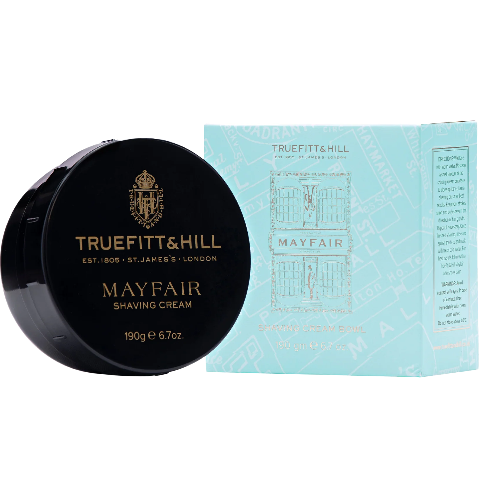 Truefitt&Hill Крем для бритья в банке Mayfair Shave Cream Bowl 190г