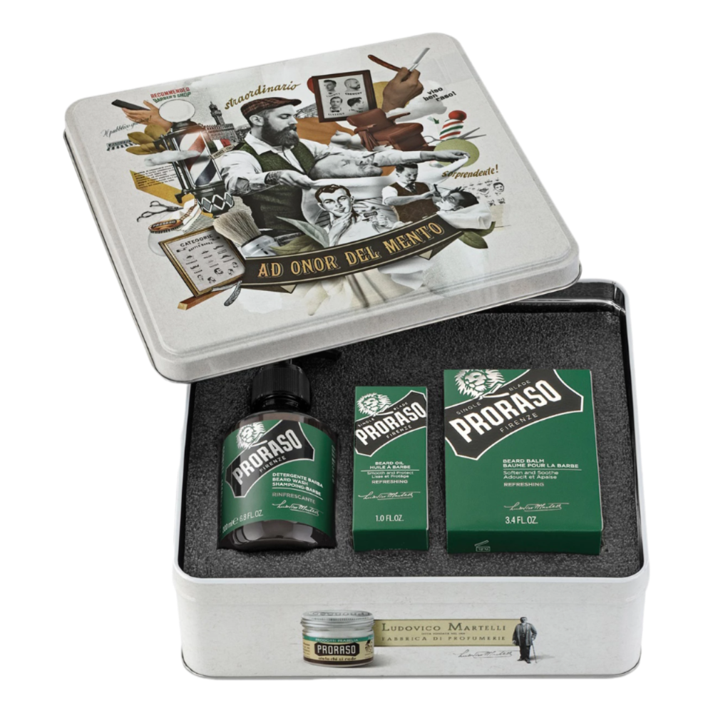 PRORASO Набор для ухода за бородой REFRESHING