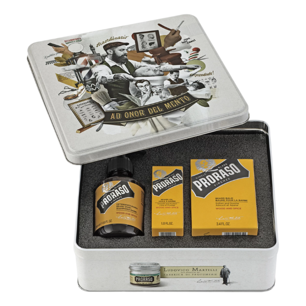 PRORASO Набор для ухода за бородой WOOD and SPICE