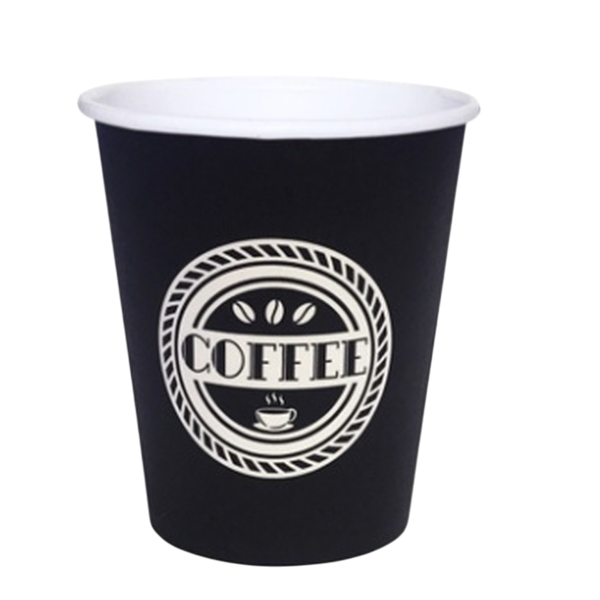 Стакан бумажный, черный, GOOD COFFEE для горячего напитка 50шт/20/1000шт, диаметр 80мм, 250мл
