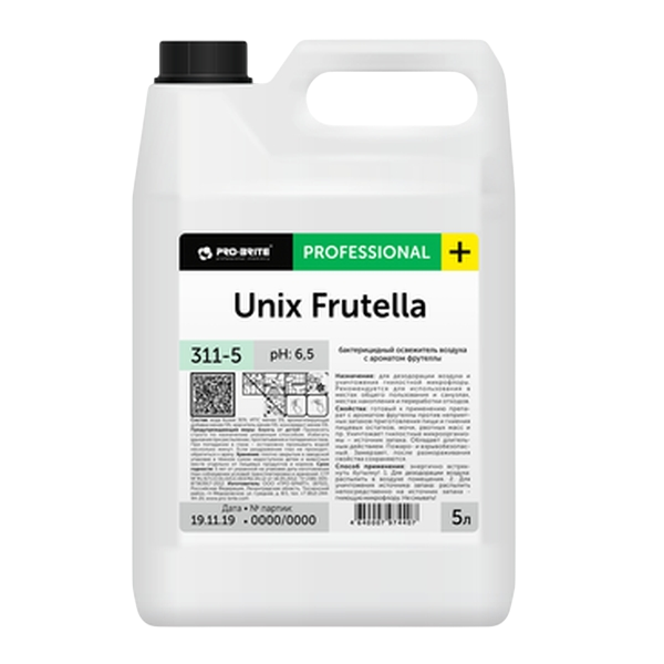 Unix Frutella Бактерицидный освежитель воздуха с ароматом фрутеллы PRO-BRITE 5л