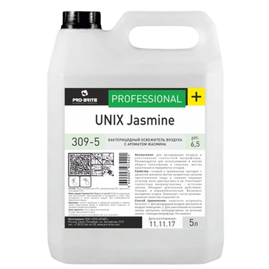 Unix Jasmine Бактерицидный освежитель воздуха с ароматом жасмина PRO-BRITE 5л