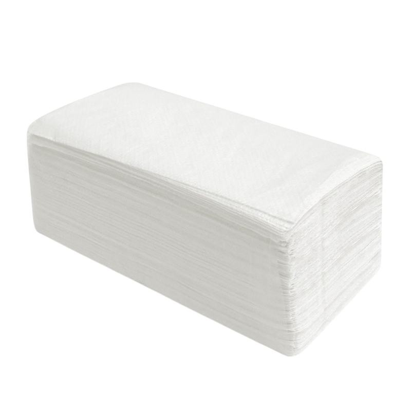 Полотенца бумажные для рук V-сложения, белые, 1 слой, 21x22см, 20пачек/200листов
