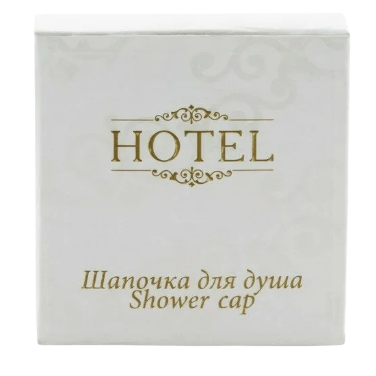 Шапочка для душа в картоне «HOTEL GOLD»