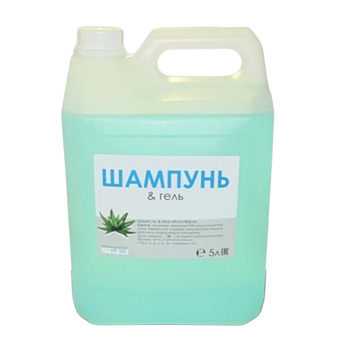Шампунь-гель, голубой, в канистре 5л