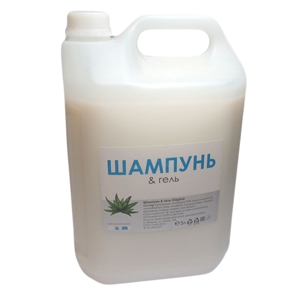Шампунь-кондиционер для душа прозрачный в канистре 5л