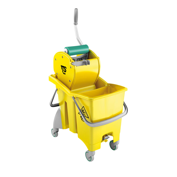 Ведро TTS Action Pro Dry желтое с отжимом на колесах 30л