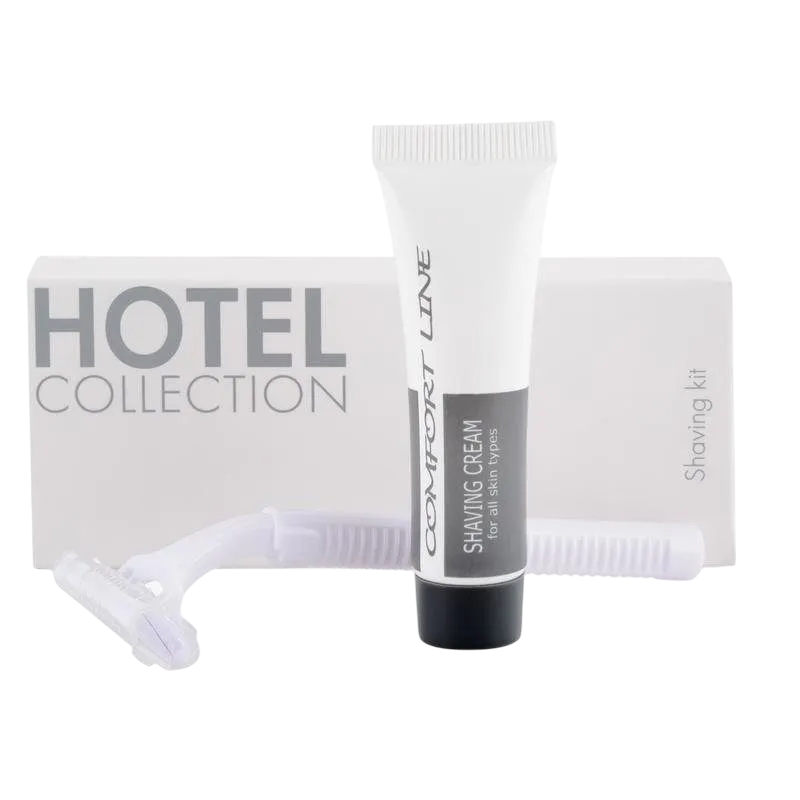 Бритвенный набор в пакете (станок + крем ) HOTEL COLLECTION 8г