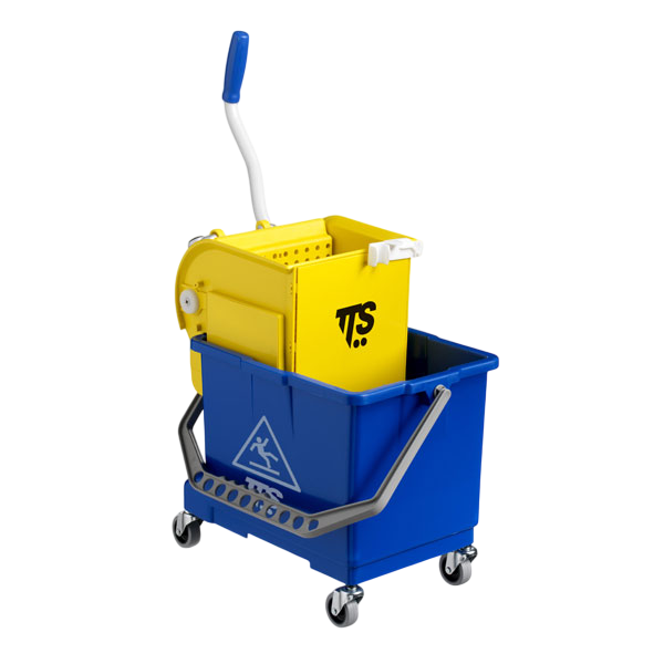 Ведро TTS Double Bucket O-Key синее с отжимом на колесах 20л