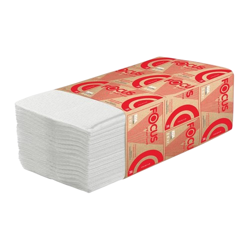 Полотенца бумажные FOCUS Premium, V-сложения, 2 слоя, 23x20.5см, 200 листов