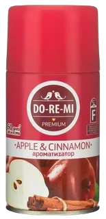 Освежитель воздуха DO-RE-MI премиум, сменный спрей, «Яблоко и корица» 250мл