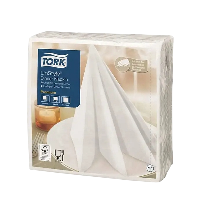 Салфетки LinStyle Premium Tork, 1 слой, 39х39см, 50 листов