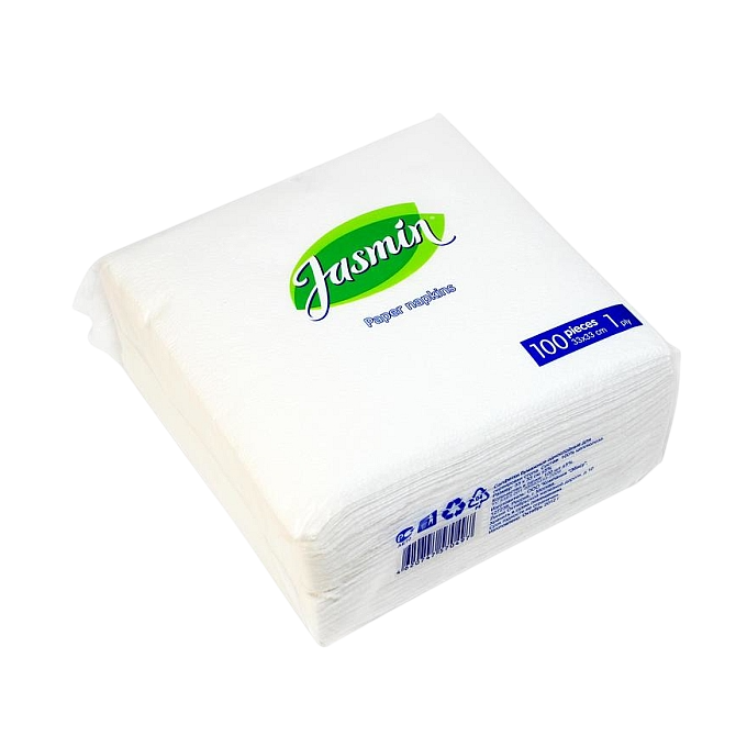 Салфетки JASMIN 33х33см, 1 слой, 100шт