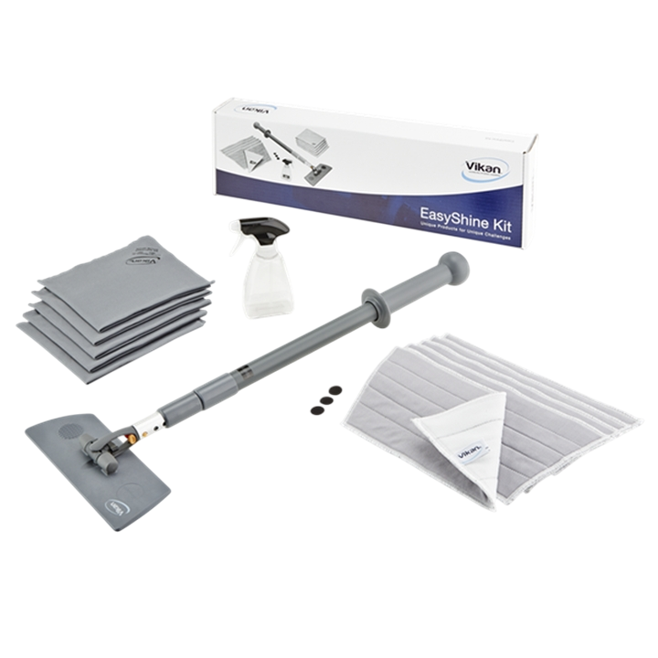 Vikan EasyShine Kit комплект для полировки с гибкой рамкой для мопа 60.5см, темно-серый