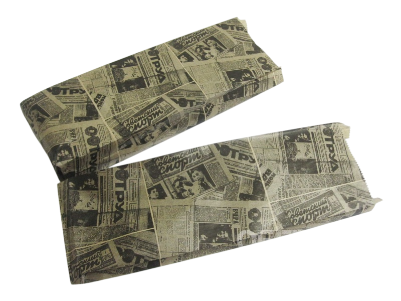Пакет 90x40x300 «Газета» крафт 50г/м2, 100шт