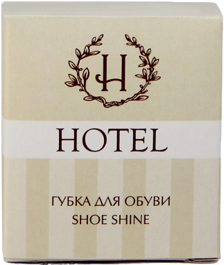 Губка для обуви в картонной упаковке «HOTEL»