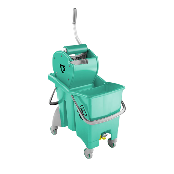 Ведро TTS Action Pro Dry зеленое с отжимом на колесах 30л