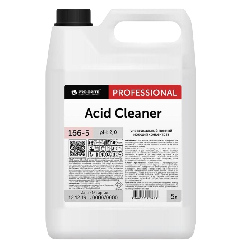 Acid Сleaner Универсальный пенный моющий концентрат PRO-BRITE, 5л