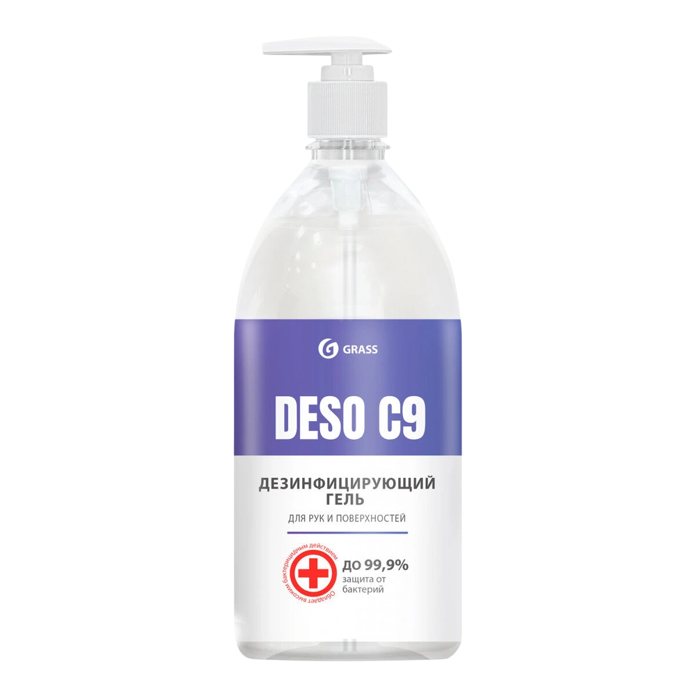 DESO (C9) гель Дезинфицирующее средство для рук на основе изопропилового спирта Grass 1л