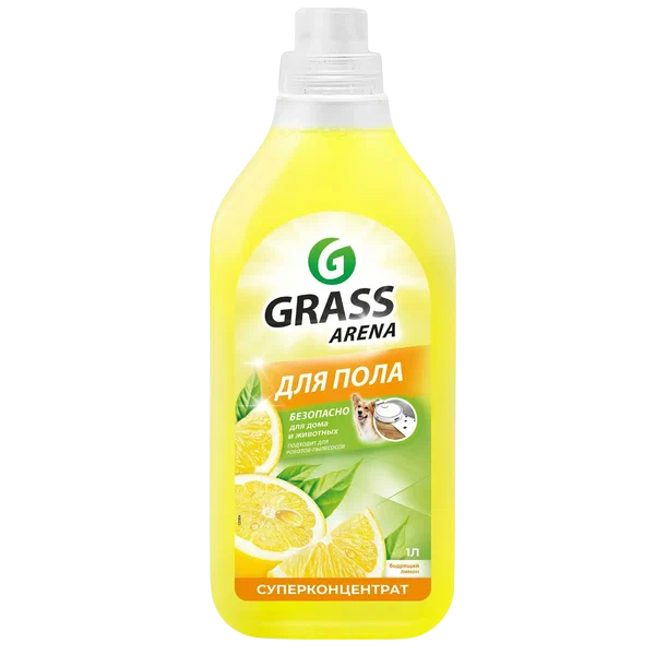 ARENA «Лимон» Средство для пола с полирующим эффектом, концентрат Grass, 1л