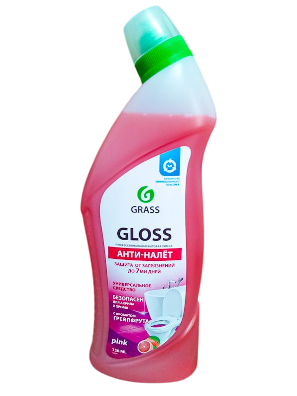 GLOSS Pink Чистящее средство для туалета и ванной комнаты с ароматом грейпфрута Grass 1л