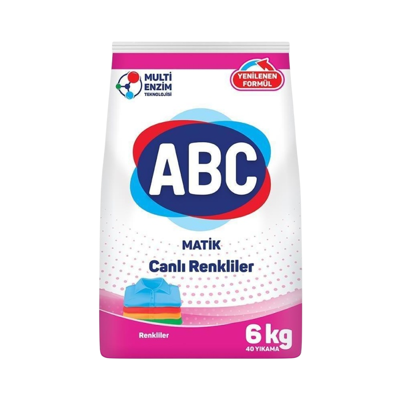 ABC Стиральный порошок для цветного белья, роза, 6кг