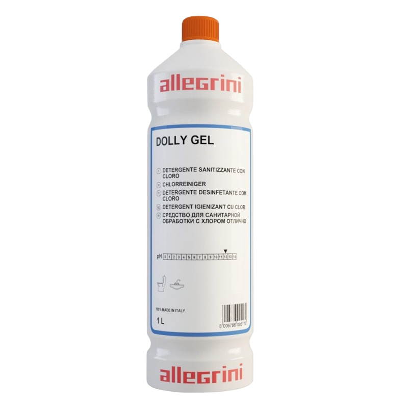 DOLLY GEL Гелеобразное моющее средство с отбеливателем дезинфицирующего действия ALLEGRINI 1л