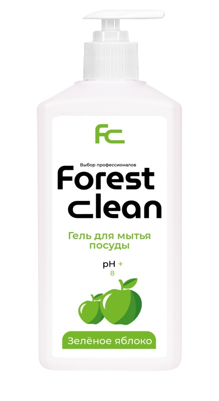 Forest Clean гель для мытья посуды «Зеленое яблоко» ПЭТ 1л