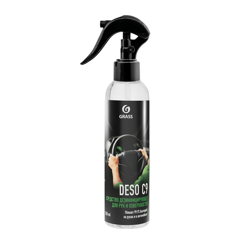 DESO (C9) Средство для чистки и дезинфекции на основе изопропилового спирта флакон Grass 250мл