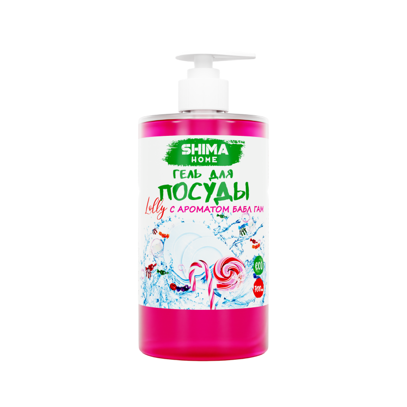 SHIMA HOME «LOLLY» Гель для мытья посуды с ароматом Бабл гам 700мл