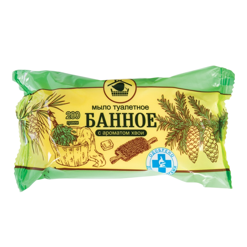 Мыло туалетное БАННОЕ «Хвоя», 200г
