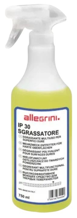 IP 30 SGRASSATORE Средство для удаления сложных жировых загрязнений с любых твердых поверхностей ALLEGRINI 750мл