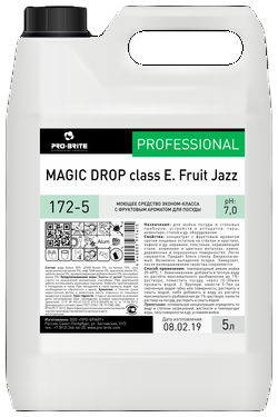 Magic Drop Class E Fruit Jazz Моющее средство эконом-класса с фруктовым ароматом для посуды PRO-BRITE 5л