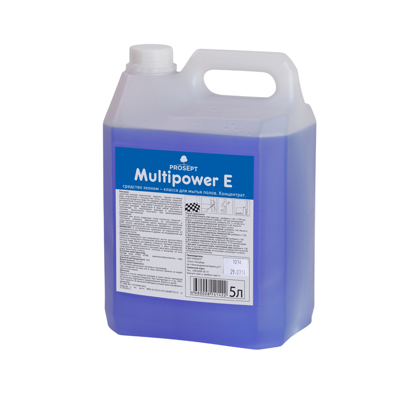 Multipower E Щелочное моющее средство для мытья полов Prosept, 5л