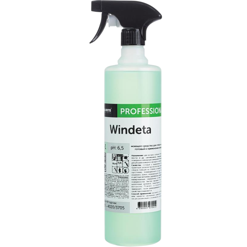 Windeta Моющее средство для стёкол и зеркал готовый к применению препарат PRO-BRITE 1л